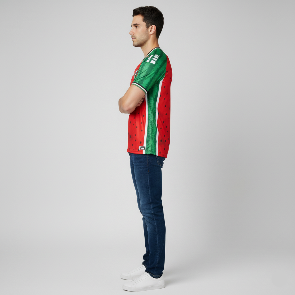 Maillot Officiel de l'Équipe Nationale de Palestine "Pastèque"