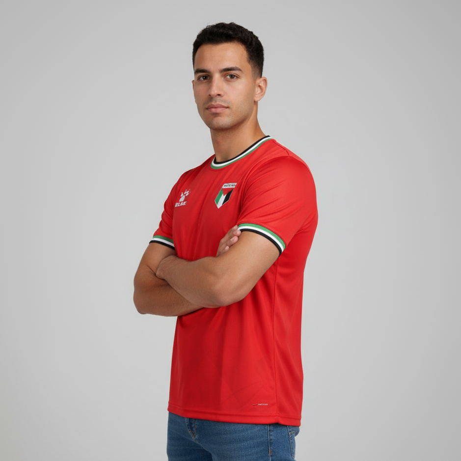 Maillot Rouge de l'Équipe Nationale de Palestine 25/26