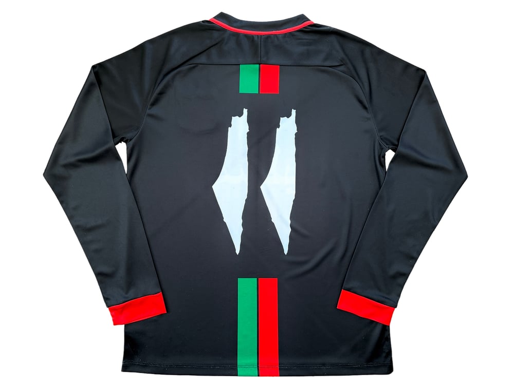 Maillot de Football Palestinien Noir Rayé