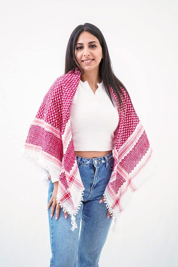 Keffieh Rouge et Blanc