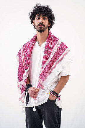 Keffieh Rouge et Blanc