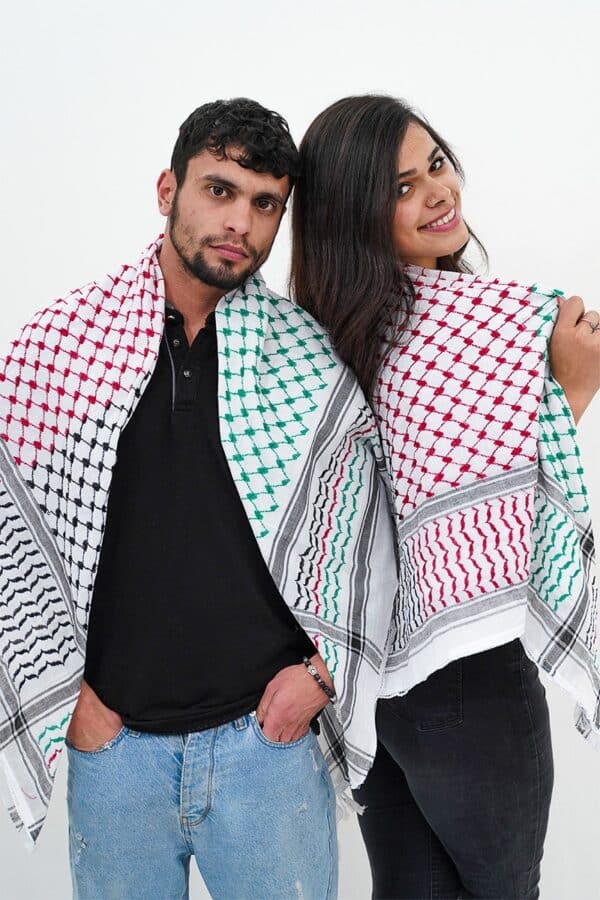 Keffieh aux Couleurs du Drapeau Palestinien