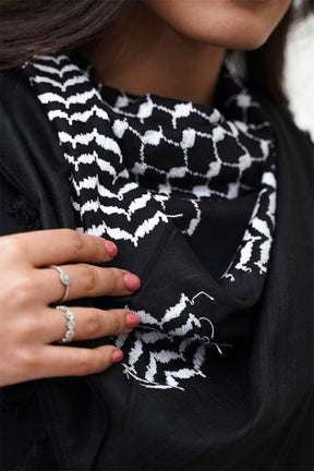 Keffieh Noir et Blanc