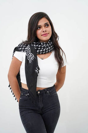 Keffieh Noir et Blanc