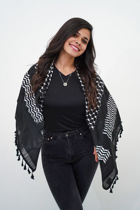 Keffieh Noir et Blanc