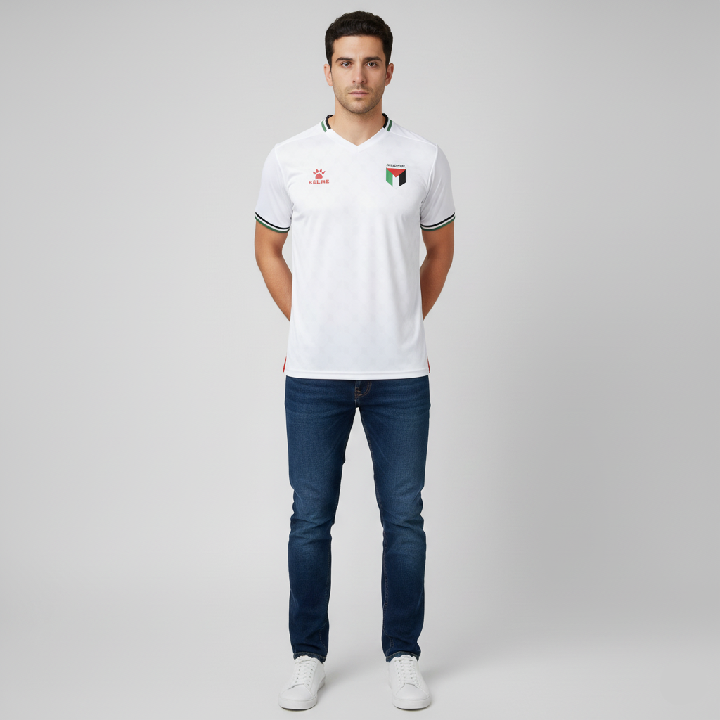Maillot Blanc de l'Équipe Nationale de Palestine 25/26